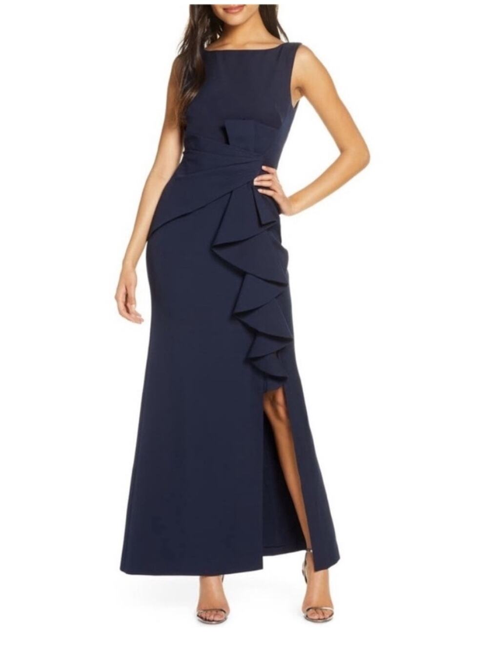 Eliza j Ruffle Gown Size 4 Nwot